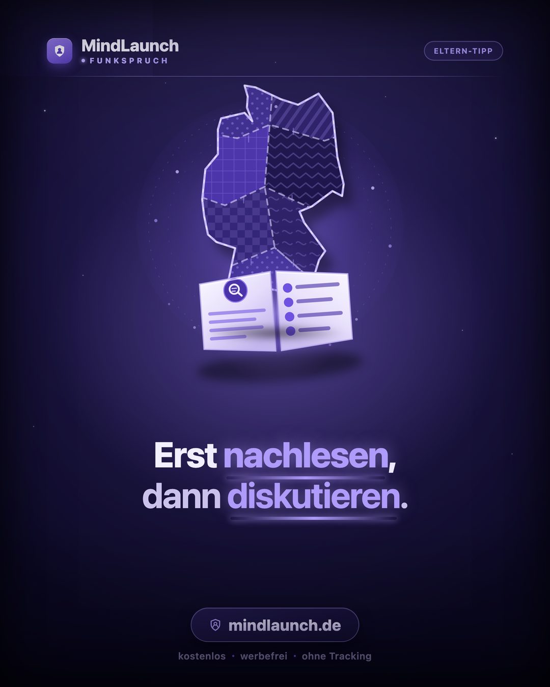 Funkspruch-Kachel: Erst nachlesen, dann diskutieren.