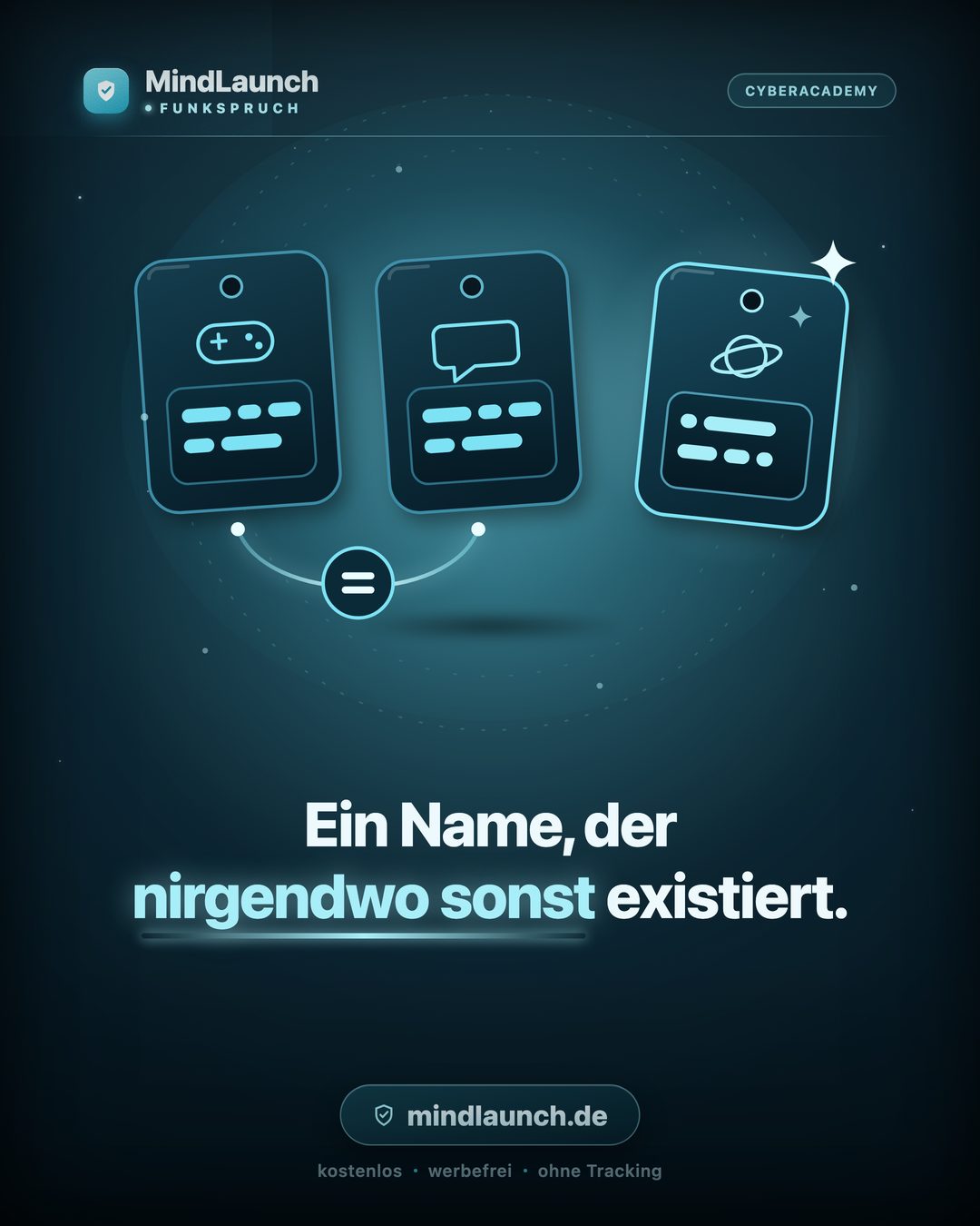 Funkspruch-Kachel: Ein Name, der nirgendwo sonst existiert.