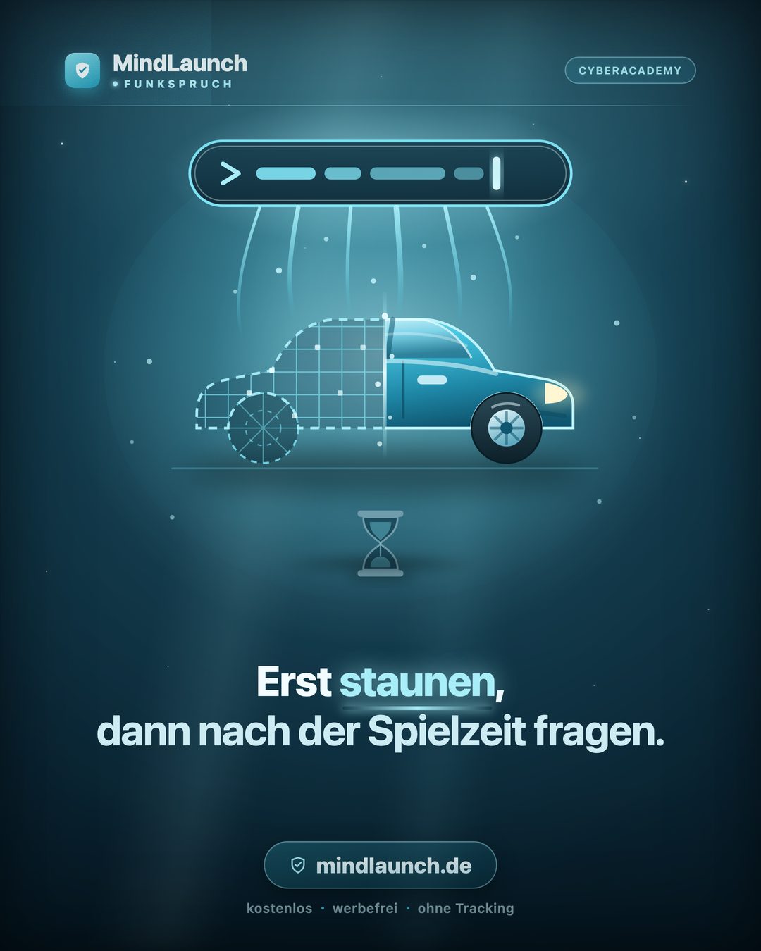 Funkspruch-Kachel: Erst staunen, dann nach der Spielzeit fragen.